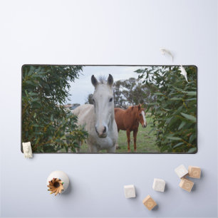Peekaboo Horses, Desk Mat