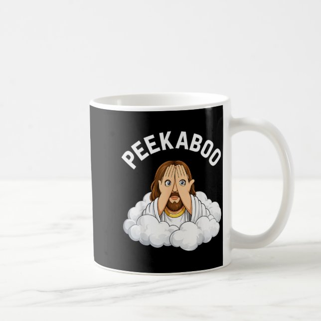 Peekaboo Jesus Coffee Mug (Right)