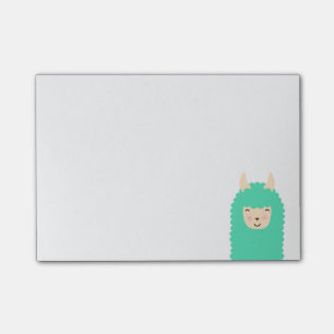 Peekaboo Llama Happy Emoji Post It Notes