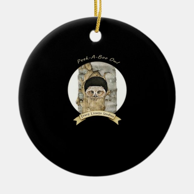 Peekaboo Meme Design For Halloween Ceramic Ornament (Front)