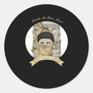 Peekaboo Meme Design For Halloween Classic Round Sticker