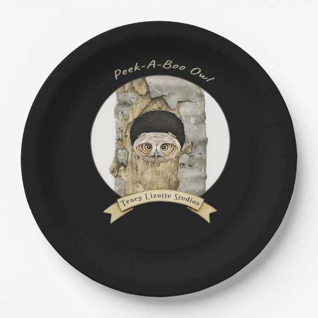 Peekaboo Meme Design For Halloween Paper Plate (Front)