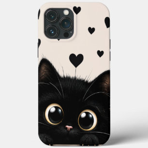 Peekaboo Midnight Kitten Phone Case