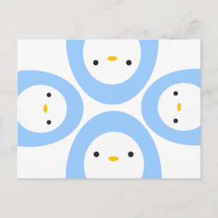 Peekaboo Penguins Postcard
