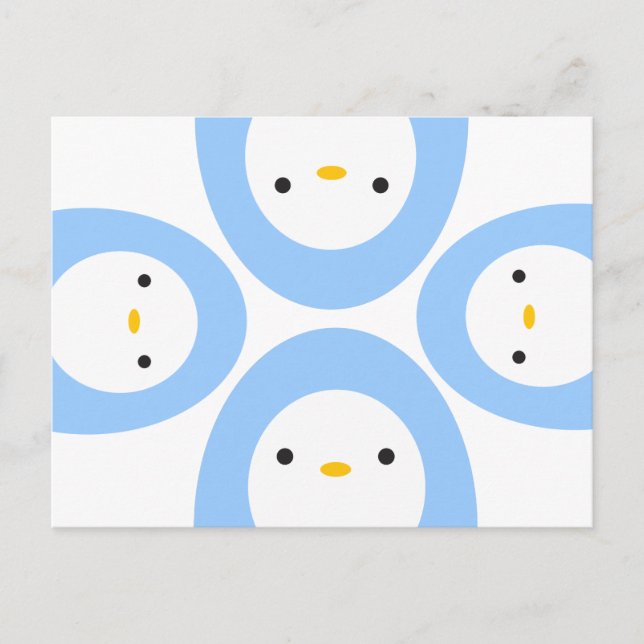 Peekaboo Penguins Postcard (Front)