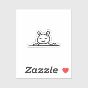 Peekaboo Rabbit Cartoon Sketch Classic