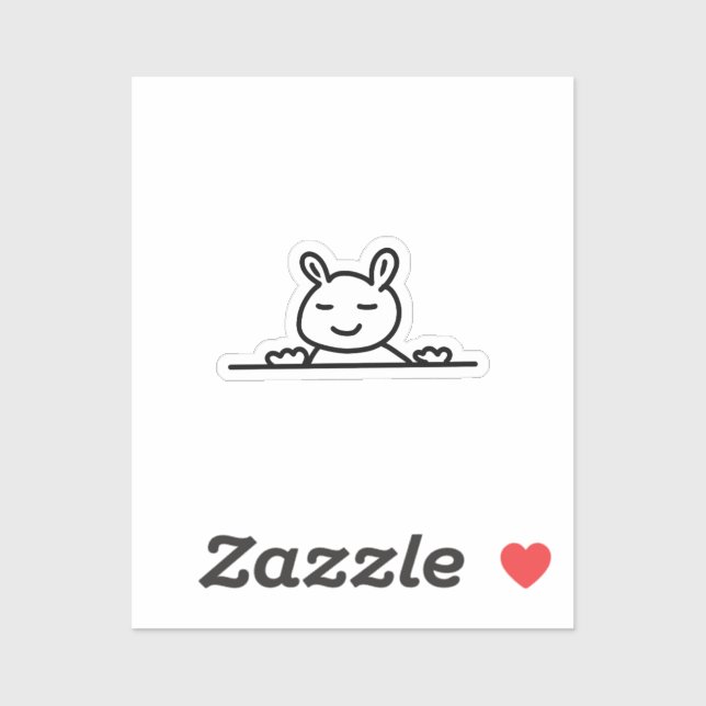 Peekaboo Rabbit Cartoon Sketch Classic (Sheet)