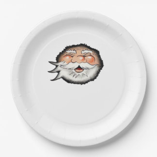 Peekaboo Santa Classic Paper Plate