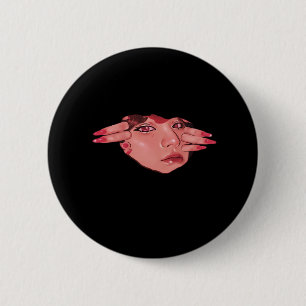 Peekaboo – Sloth Design Vibes 6 Cm Round Badge