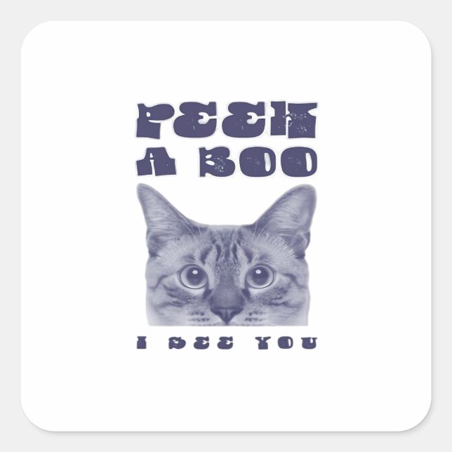 Peekaboo – Sloth Halloween Surprise Square Sticker (Front)