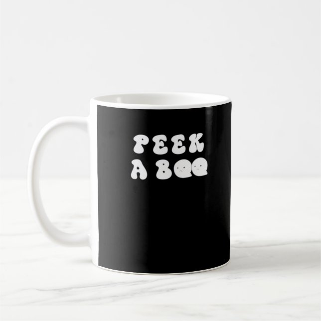 Peekaboo Spooky Slogan Coffee Mug (Left)