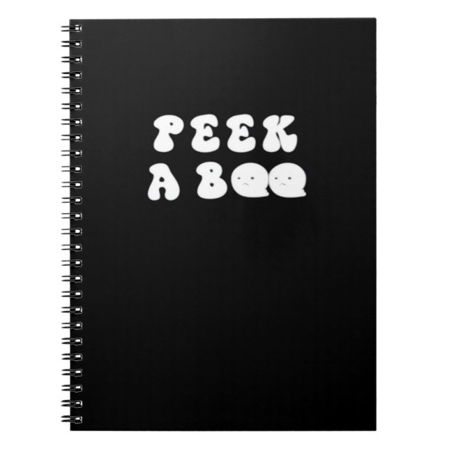 Peekaboo Spooky Slogan Notebook (Front)