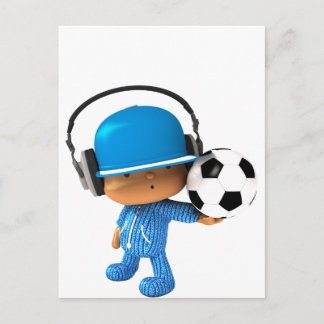 Peekaboo Superstar soccer edition Postcard