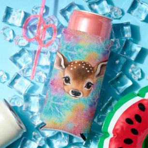 Peeking Baby Deer Water Bottle Seltzer Can Cooler
