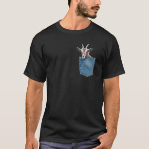 Peeking Baby Goat In The Pocket - Backyard Farm An T-Shirt