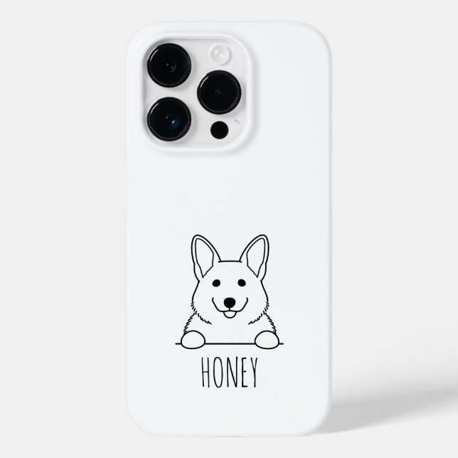 Peeking Beagle Cute Custom Name Phone Case (Back)
