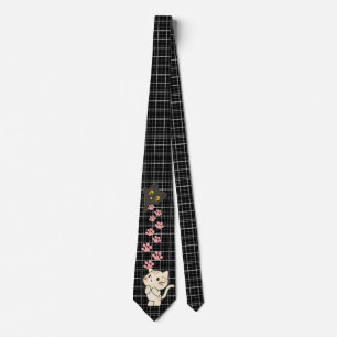 Peeking cat 2 tie