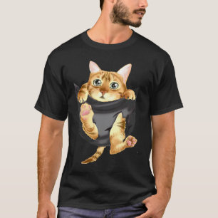 Peeking Cat Cute Cat in Pocket Kitten 1 T-Shirt