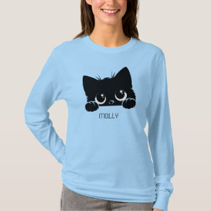 Peeking Cat Personalise T-Shirt