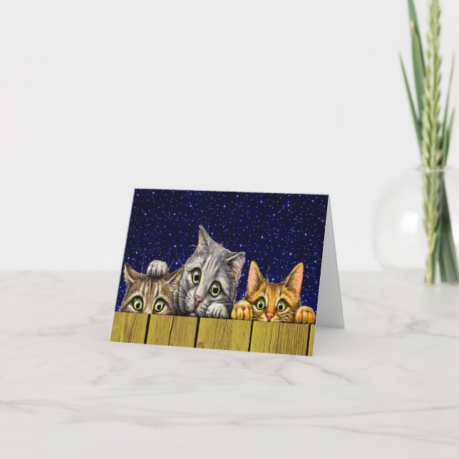 Peeking Cats Notecards (Front)