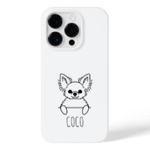 Peeking Chihuahua Cute Custom Name Phone Case