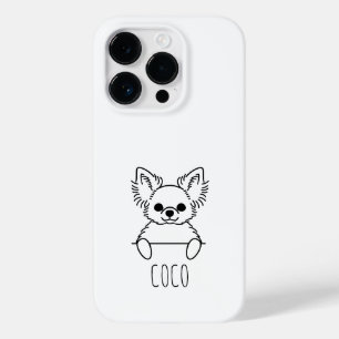 Peeking Chihuahua Cute Custom Name Phone Case