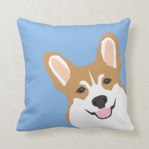 Peeking Corgi Pillow Cute corgi illustration corgi
