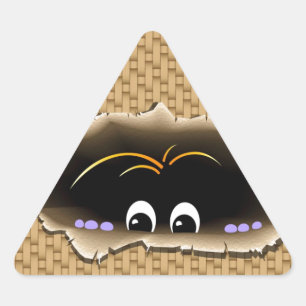 Peeking Creature Triangle Sticker
