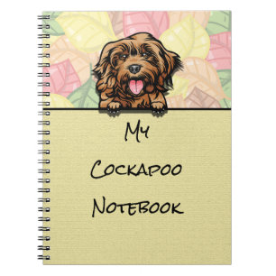 Peeking cute Cockapoo notebook