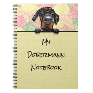 Peeking Cute Dobermann notebook