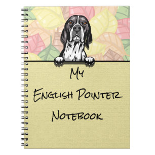 Peeking Cute English Pointer notebook