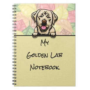 Peeking Cute Golden Labrador notebook