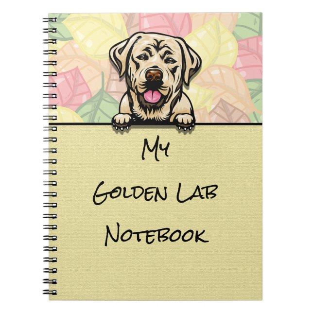 Peeking Cute Golden Labrador notebook (Front)
