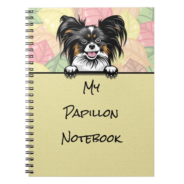 Peeking Cute Papillon notebook (Front)