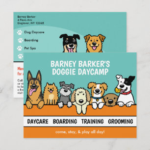 Peeking Dogs Pet Care Cute Business Promotional Postcard