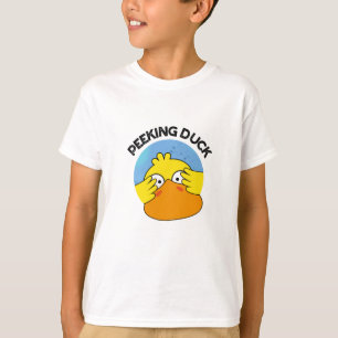 Peeking Duck Funny Animal Chinese Dish Pun  T-Shirt