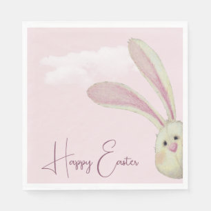 Peeking Easter Bunny Napkin