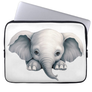 Peeking Elephant Laptop Sleeve