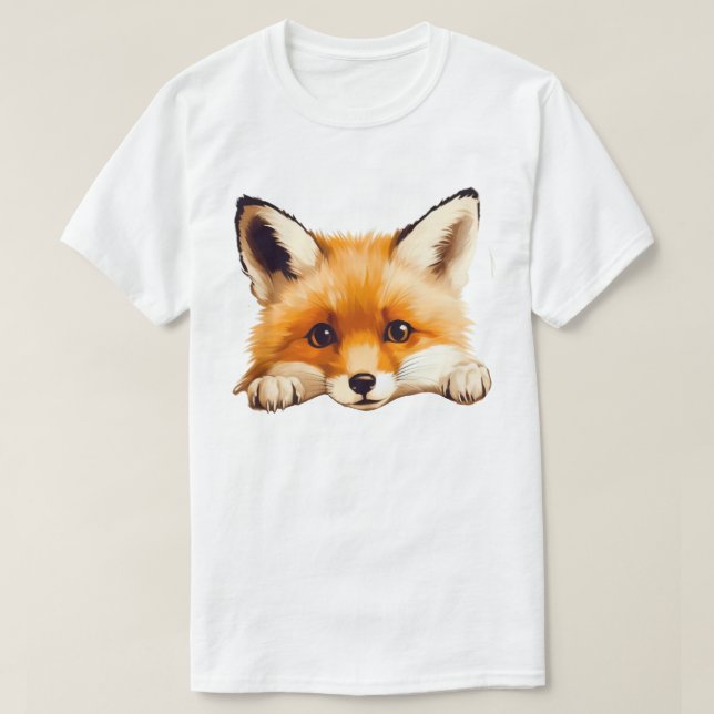 Peeking Fox T-Shirt (Design Front)