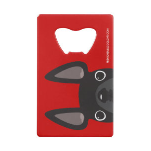 Peeking French Bulldog Bottle Opener Card