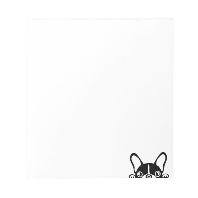 Peeking french bulldog notepad (Front)