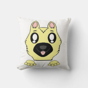 peeking german shepherd black and cream cushion