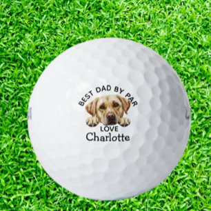 Peeking Golden Labrador Puppy Theme Golf Balls
