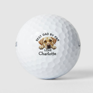 Peeking Golden Labrador Puppy Theme Golf Balls