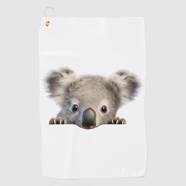 Peeking Koala Golf Towel (Front)