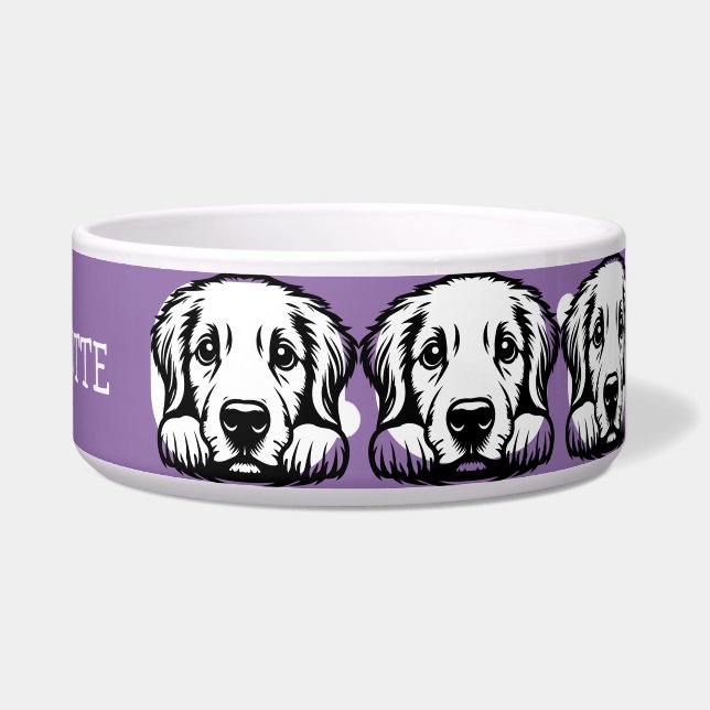 Peeking Labrador Customise Purple theme (Right)