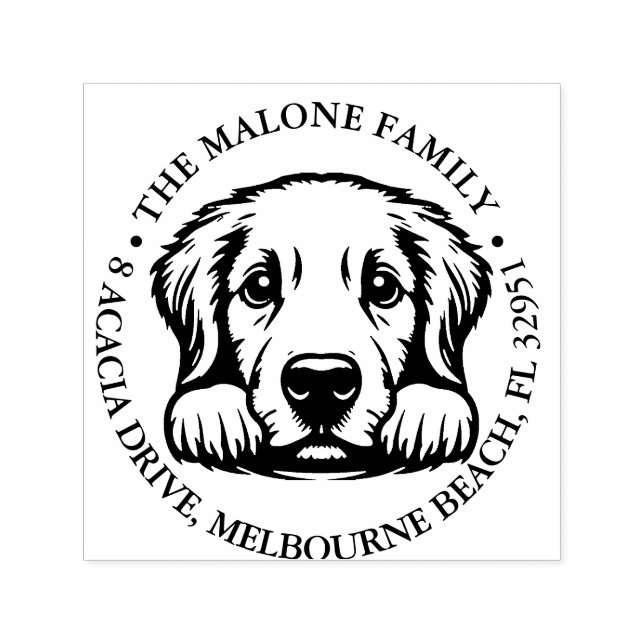 Peeking Labrador Puppy Personalised Theme  Self-inking Stamp (Design)