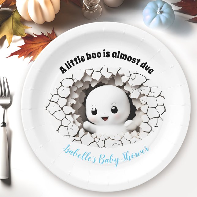 Peeking Little Boo Blue Baby Shower Paper Plates (Peeking Little Boo Blue Baby Shower Paper Plates)