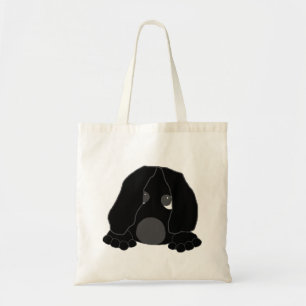 peeking portuguese water dog tote bag
