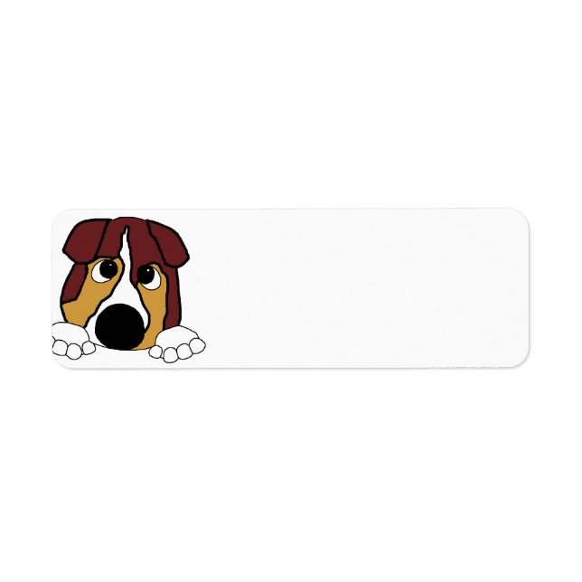 peeking red tri aussie return address label (Front)